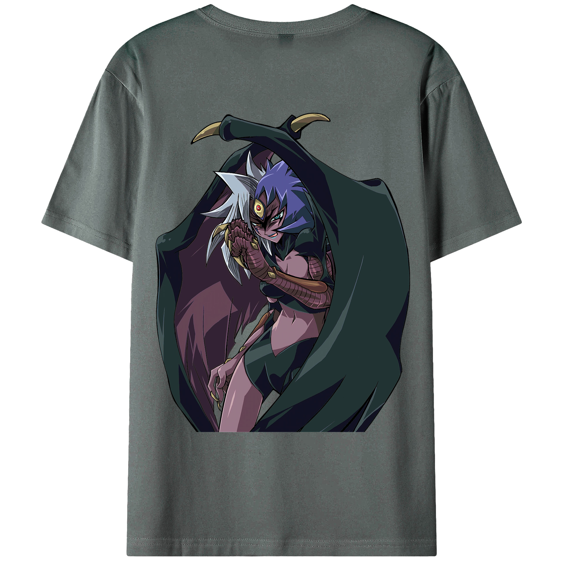 （画像用） 遊☆戯☆王 Yu-Gi-Oh! 綿100％ メンズ半袖Tシャツ（バックプリント） 通気性